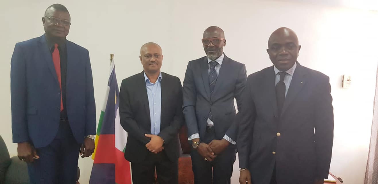 Centrafrique : Le représentant Afrique du Groupe OMPECO Bamba Soumaïla reçu par le ministre Thierry Kamach